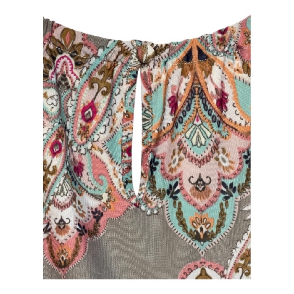 EUC INC women’s paisley embellished sleeveless top | size XL - Picture 6 of 9
